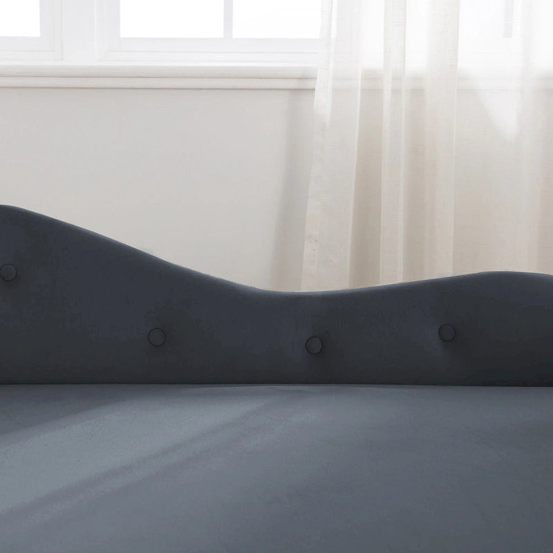 Black 58.26 Velvet Upholstered Button Tufted Chaise Lounge Chair with Storage-10