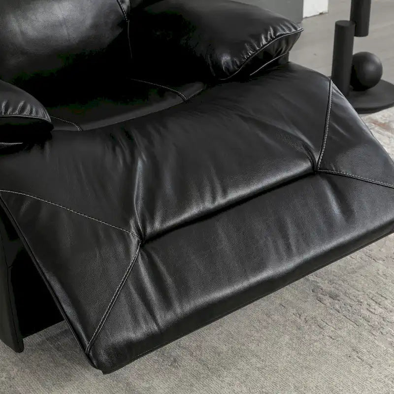 2 Seater Home Theater Recliner Manual Recliner Chair with a LED Light Strip Two Cup Holders and a Storage Box-15