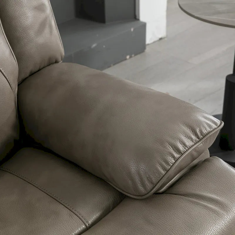 2 Seater Home Theater Recliner Manual Recliner Chair with a LED Light Strip Two Cup Holders and a Storage Box-33