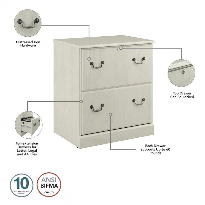 Saratoga Executive Desk, File Cabinet and Bookcases by Bush Furniture-17