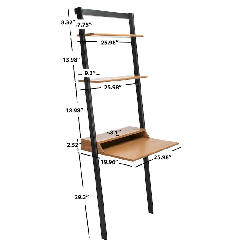SAFAVIEH Leoma 2-Shelf Leaning Desk-7