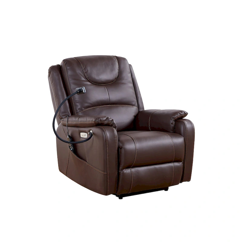 Christopher Knight Home Power Recliner Chair with Massage and USB Charge Ports-12