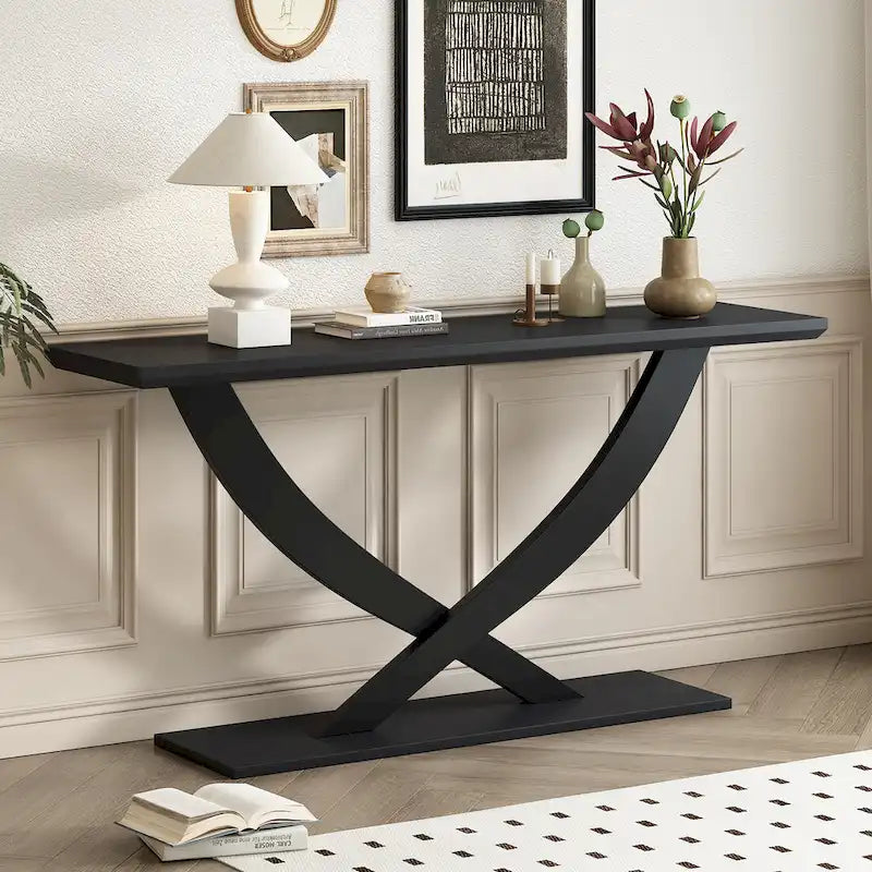 Christopher Knight Home - Mirod Modern Rustic Console Table with Cross-Leg Design for Living Room and Bedroom