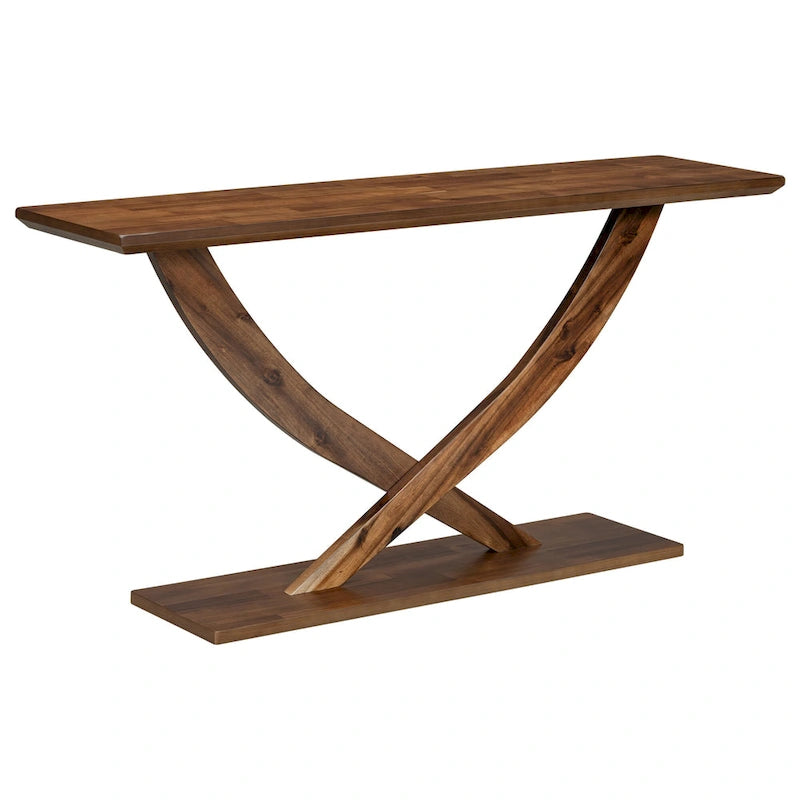 Christopher Knight Home - Mirod Modern Rustic Console Table with Cross-Leg Design for Living Room and Bedroom-13
