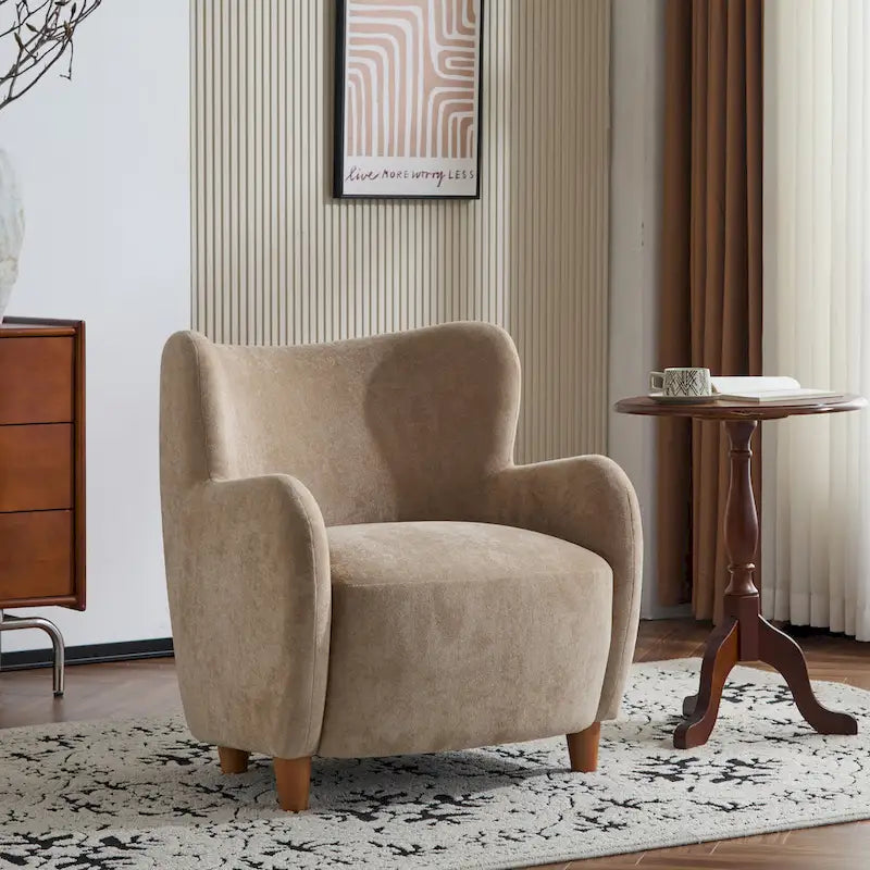 Bacho Fabric Wingback Accent Chair by Christopher Knight Home-4