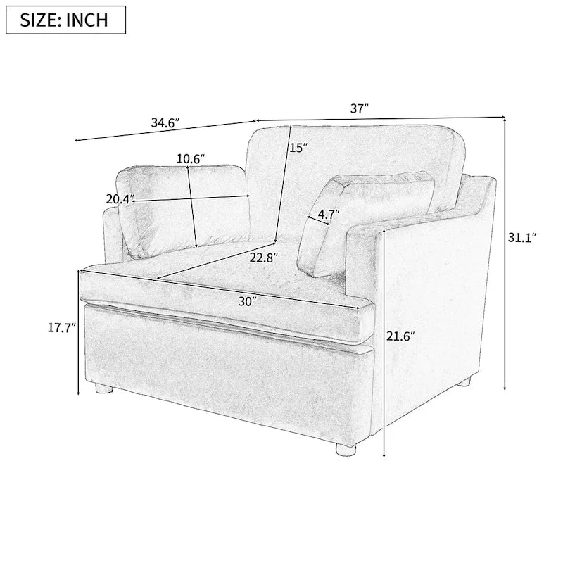 Naro Modern Fabric Accent Chair with Removable Cushion by Christopher Knight Home-8