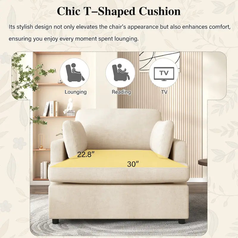 Naro Modern Fabric Accent Chair with Removable Cushion by Christopher Knight Home-21