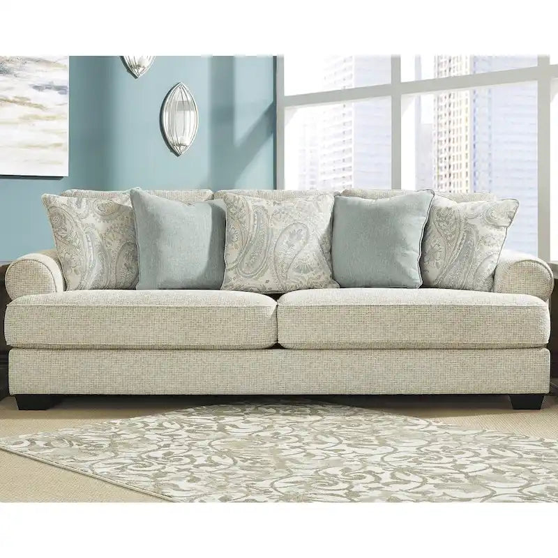 Signature Design by Ashley Monaghan Beige Sofa - 98 W x 45 D x 39 H