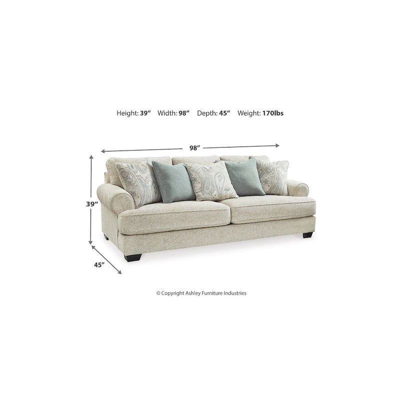 Signature Design by Ashley Monaghan Beige Sofa - 98 W x 45 D x 39 H-4