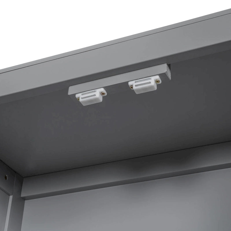 Wooden Platform Storage Bed Full Size Bed Frame with Storage Headboard-17