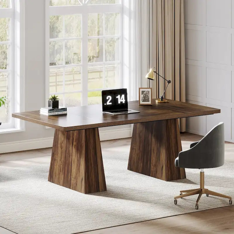 63 Inches Modern Executive Office Desk Large Computer Conference Table-43