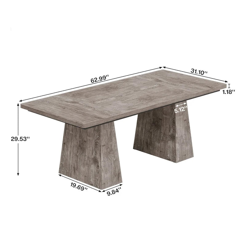 63 Inches Modern Executive Office Desk Large Computer Conference Table-8