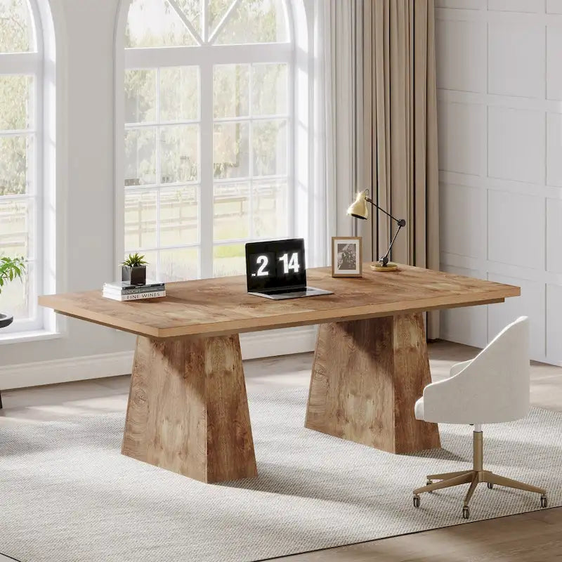 63 Inches Modern Executive Office Desk Large Computer Conference Table-9