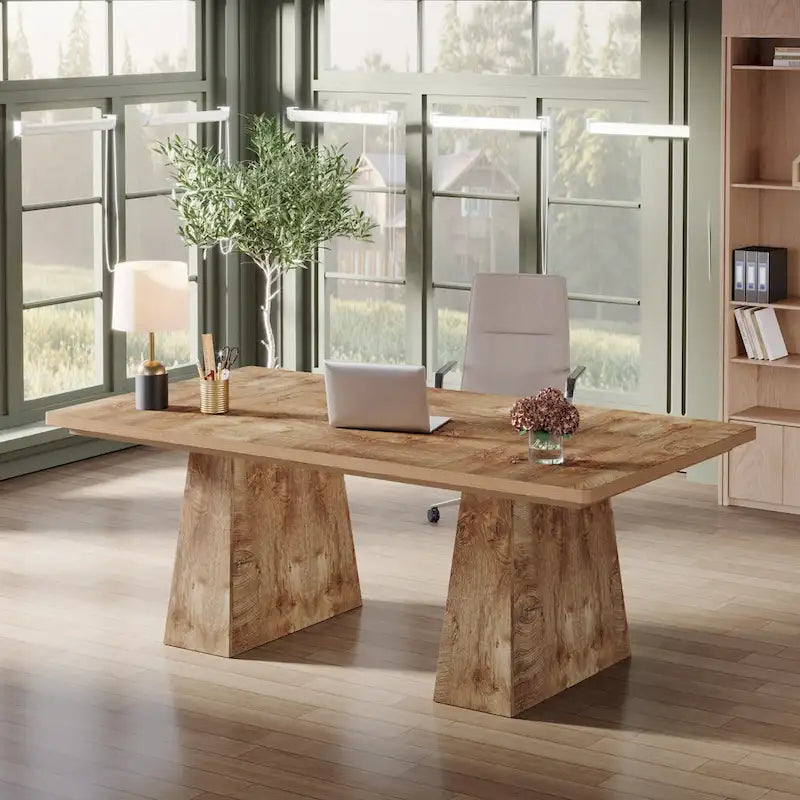 63 Inches Modern Executive Office Desk Large Computer Conference Table-12