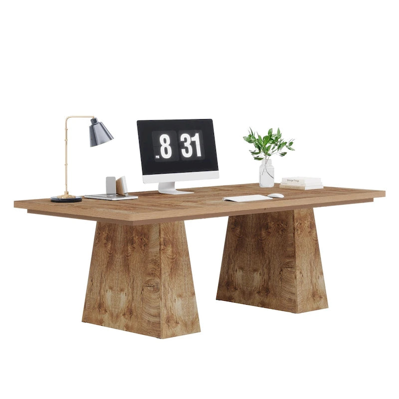 63 Inches Modern Executive Office Desk Large Computer Conference Table-16