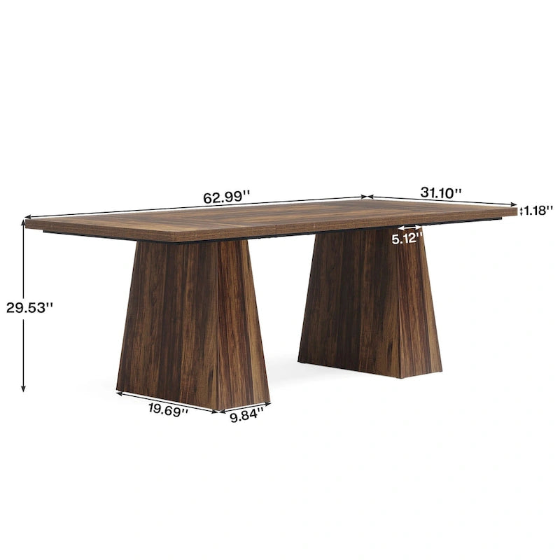 63 Inches Modern Executive Office Desk Large Computer Conference Table-18