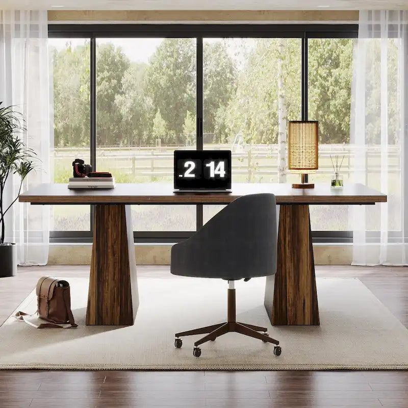 63 Inches Modern Executive Office Desk Large Computer Conference Table-21