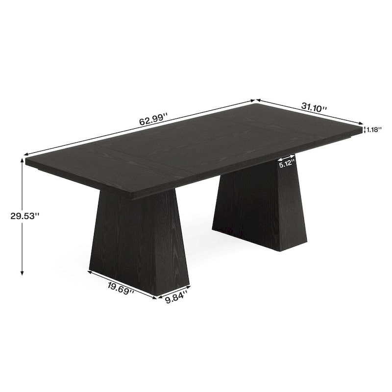 63 Inches Modern Executive Office Desk Large Computer Conference Table-31