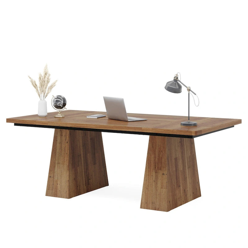 63 Inches Modern Executive Office Desk Large Computer Conference Table-41