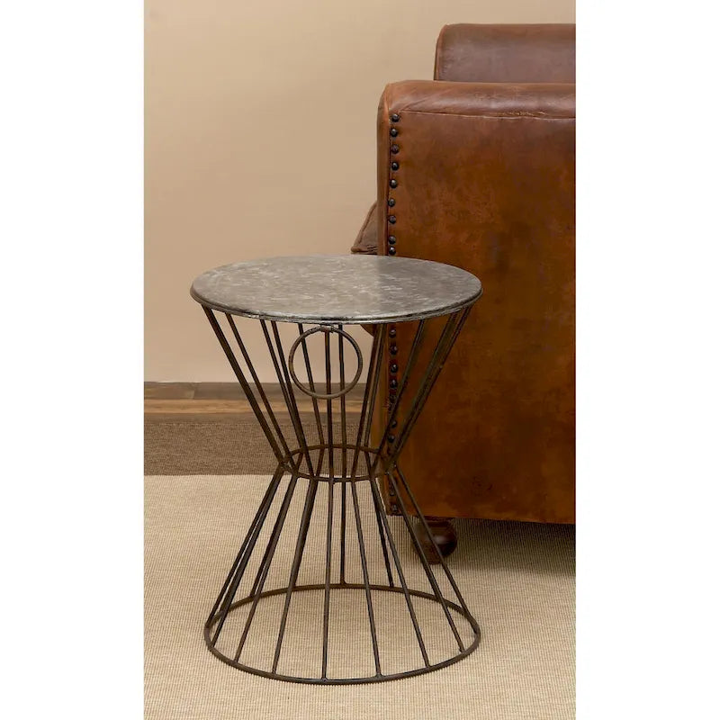 Metal Accent Table - Gray - Roche River Decor-2