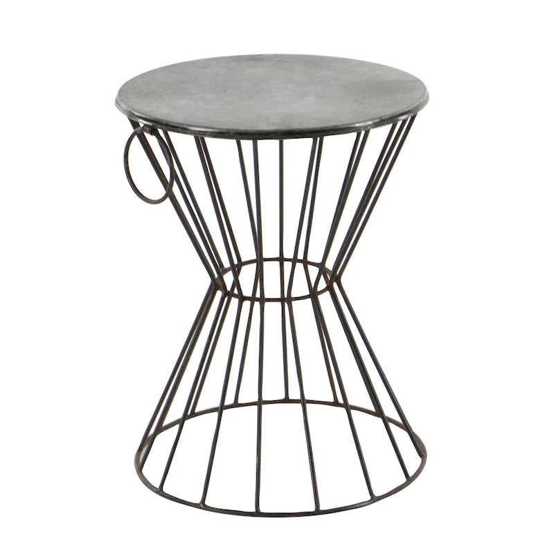 Metal Accent Table - Gray - Roche River Decor-3