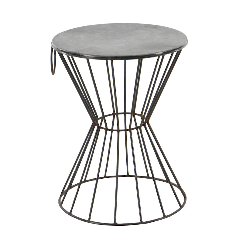 Metal Accent Table - Gray - Roche River Decor-4