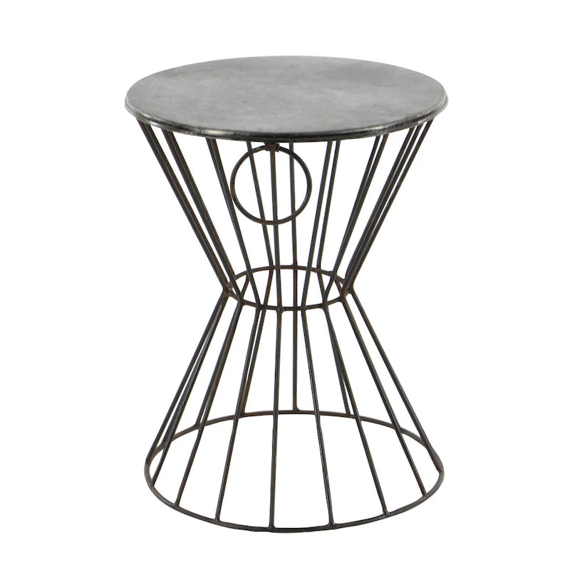 Metal Accent Table - Gray - Roche River Decor-5