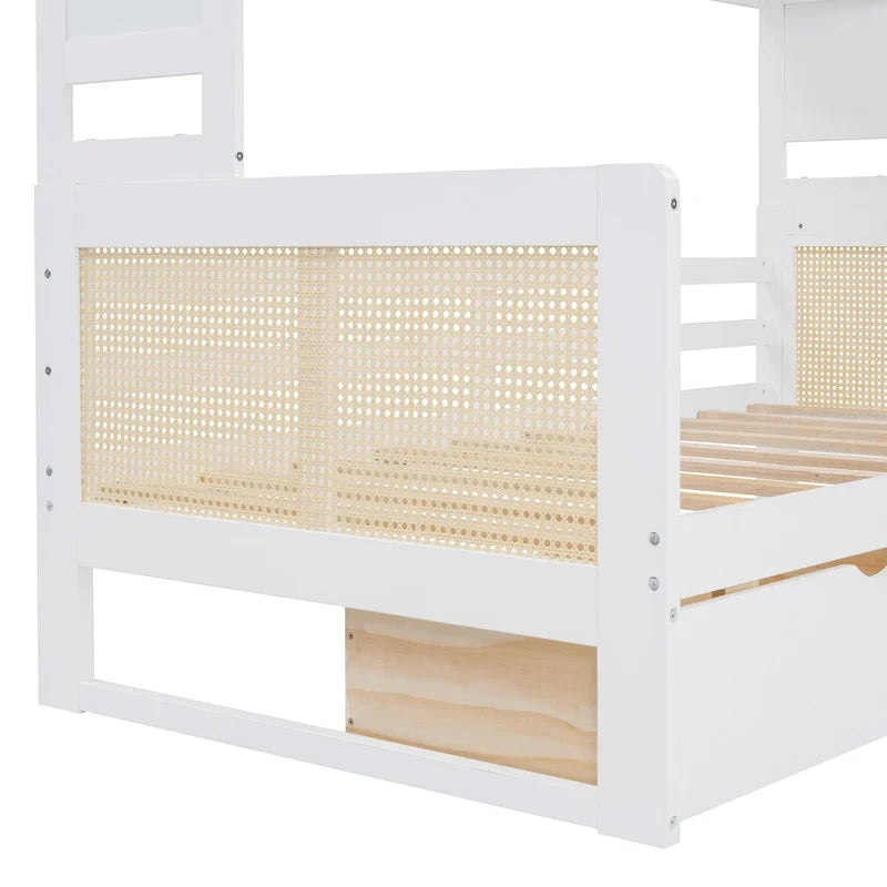 Twin Daybed with Storage Drawers, Cabinet, and Shelf, Sturdy Wood Construction-13
