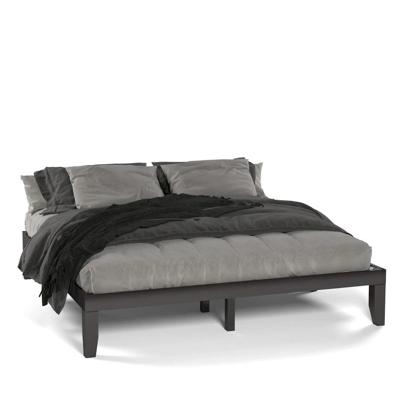 Costway King Size 14 Wooden Bed Frame Mattress Platform Wood Slats-20