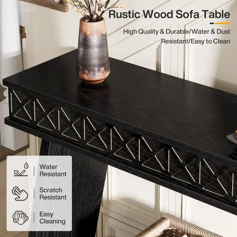 70.87-Inch Extra Long Entryway Table, 2-Tier Narrow Console Table with Storage - 70.87D x 11.81W x 31.5H-19