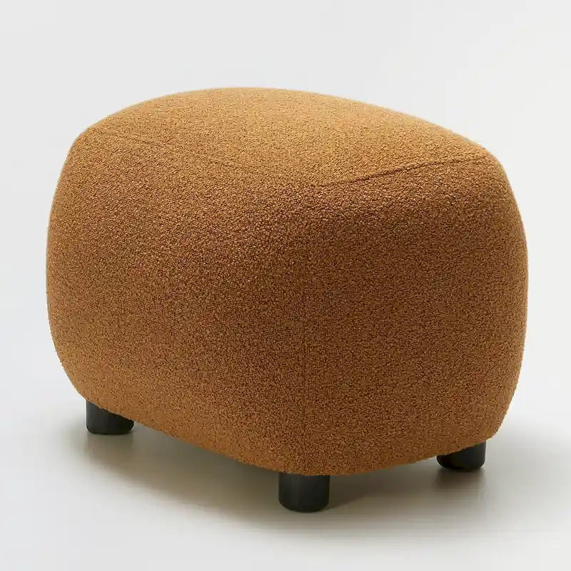 KINWELL 23 Wide Boucle Upholstered Footstool Ottoman Sofa Chair Footrest-8