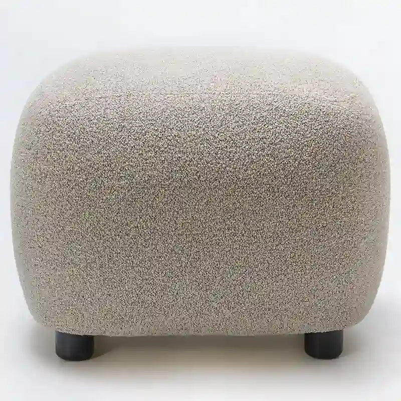 KINWELL 23 Wide Boucle Upholstered Footstool Ottoman Sofa Chair Footrest-17