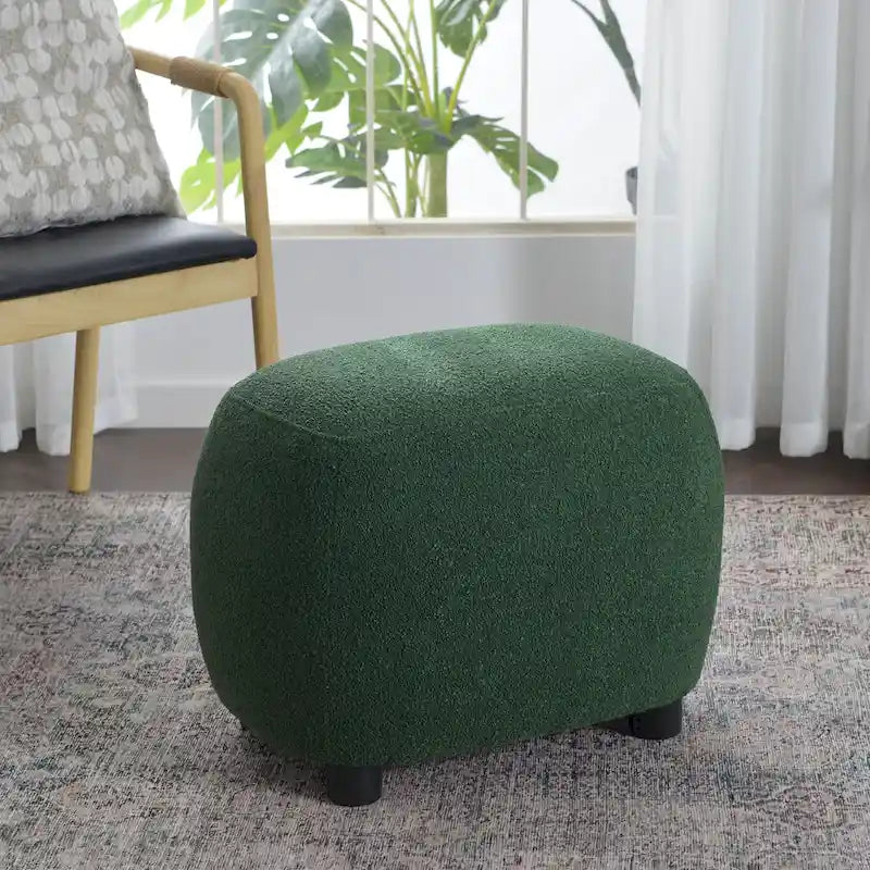 KINWELL 23 Wide Boucle Upholstered Footstool Ottoman Sofa Chair Footrest-21