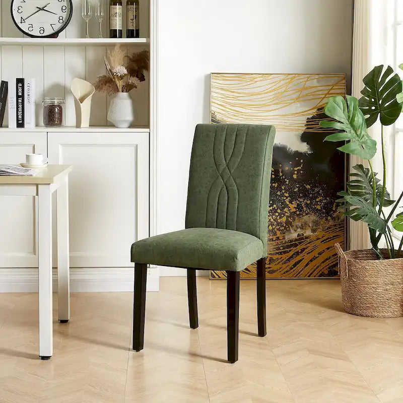 VECELO Upholstered Dining Chairs Set of 6 Modern Fabric and High Back & Solid Wood Legs, Parson Dining Chairs (Set of 6)-13