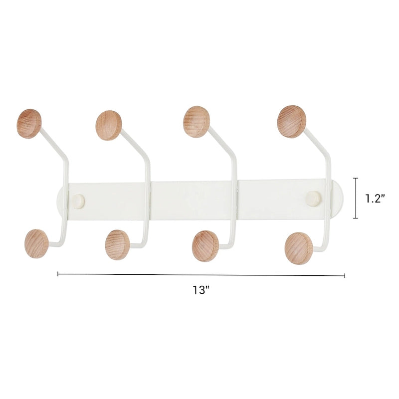 1 Pcs Coat Rack Wall Mount, Metal Wood Coat Hook, Hat Rack, Wall Hooks-2