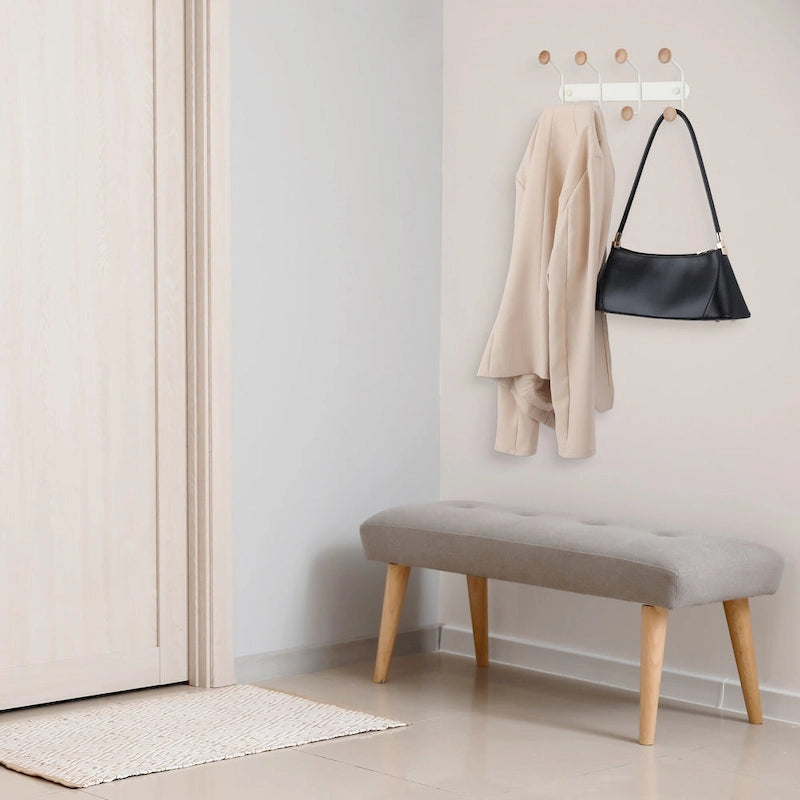 1 Pcs Coat Rack Wall Mount, Metal Wood Coat Hook, Hat Rack, Wall Hooks-7