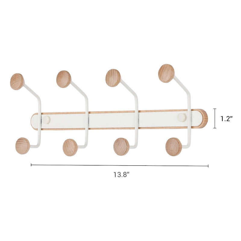 1 Pcs Coat Rack Wall Mount, Metal Wood Coat Hook, Hat Rack, Wall Hooks-8