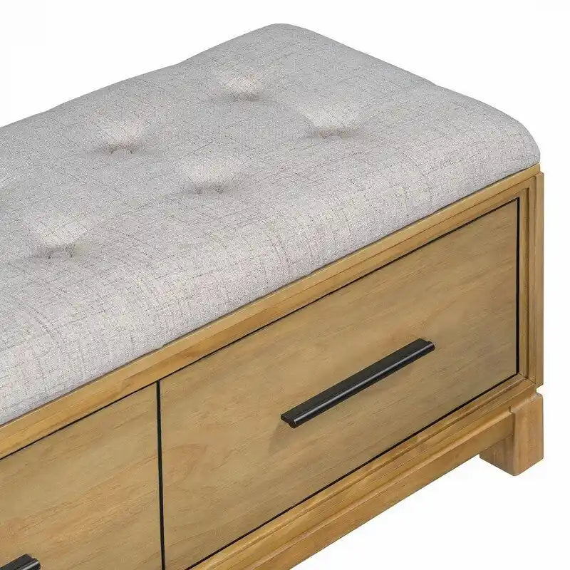 Shoe Bench with Removable Cushion and Hidden Storage for Entryway and Living Room Organization-12