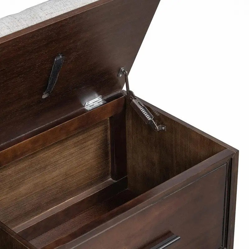 Shoe Bench with Removable Cushion and Hidden Storage for Entryway and Living Room Organization-20