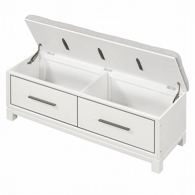 Shoe Bench with Removable Cushion and Hidden Storage for Entryway and Living Room Organization-28