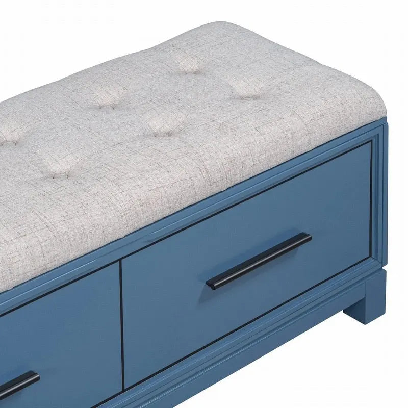 Shoe Bench with Removable Cushion and Hidden Storage for Entryway and Living Room Organization-37