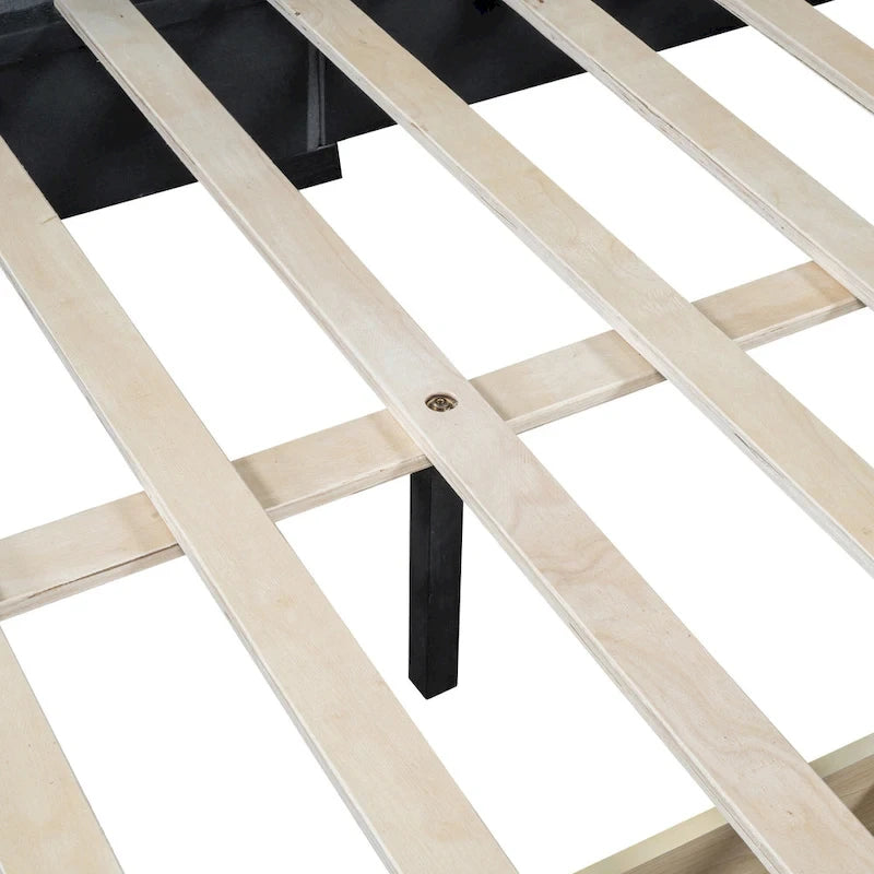 Gray Modern Full Size Upholstered Daybed with Two Storage Drawers for Bedroom-12