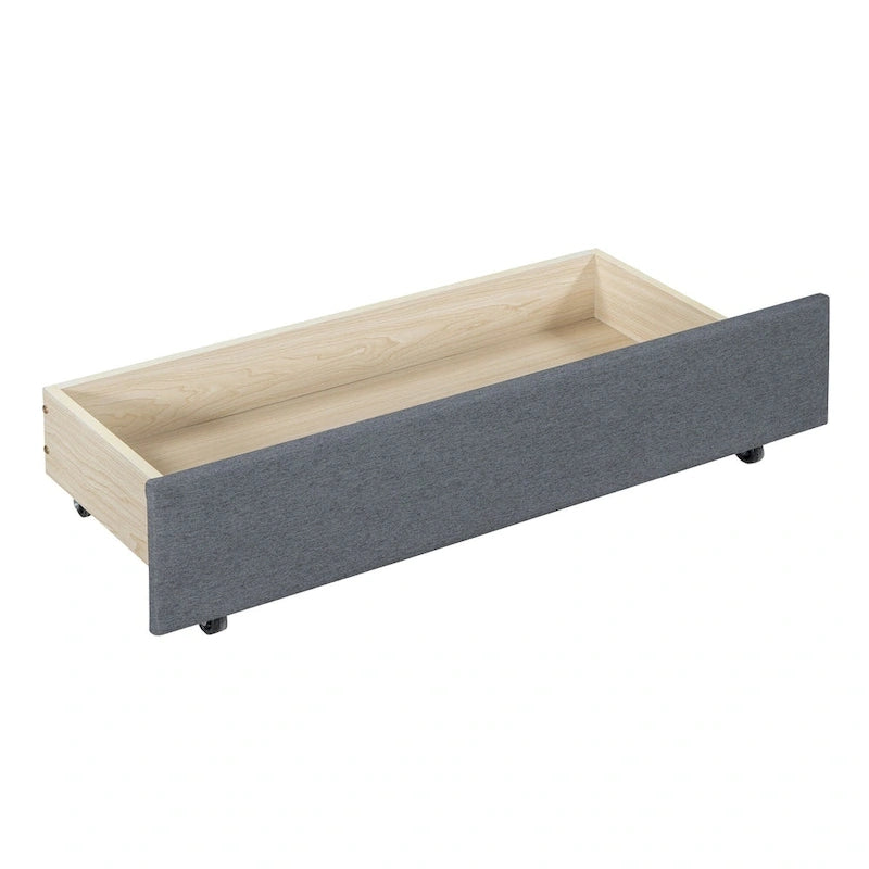 Gray Modern Full Size Upholstered Daybed with Two Storage Drawers for Bedroom-13