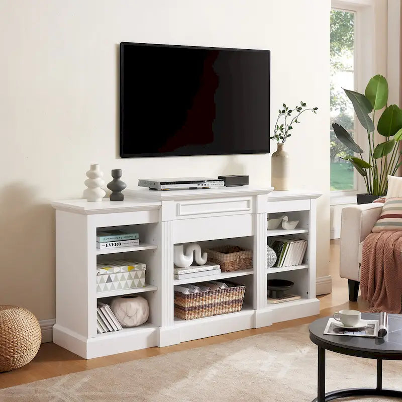 65.75 TV Stand with Large Storage Cabinet and Adjustable Shelves for TVs Up to 65-4