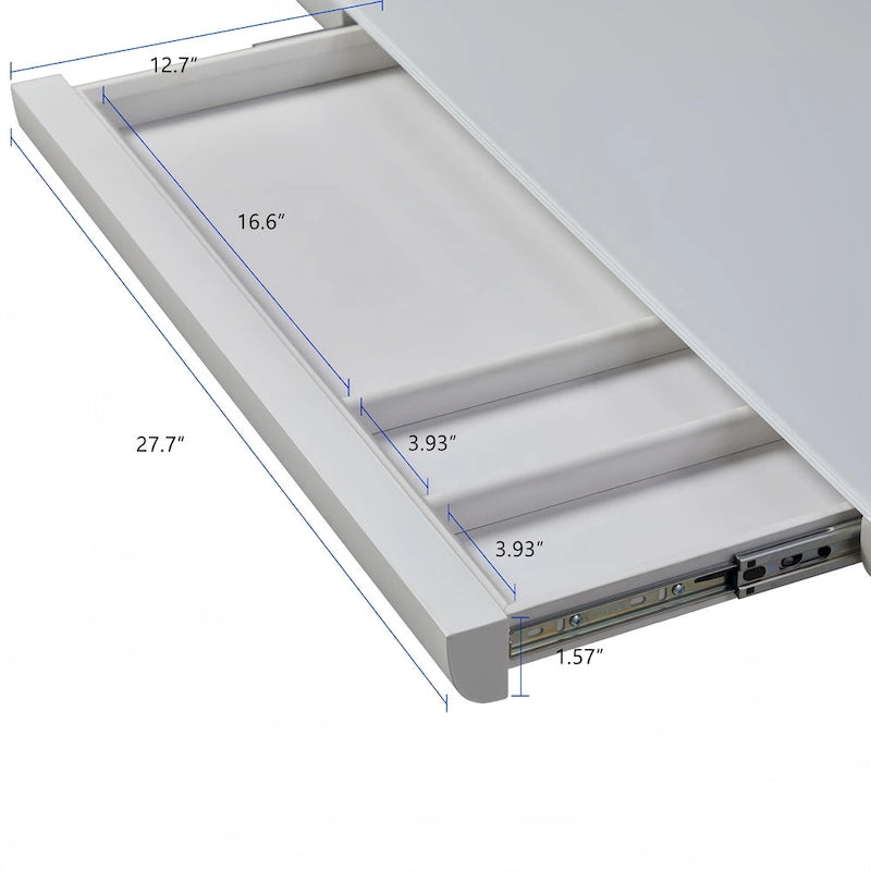 KOWO 48 Inch Glass Electric Standing Desk with Tempered Glass Top Adjustable Height Sit Stand Workstation for Modern Office-7