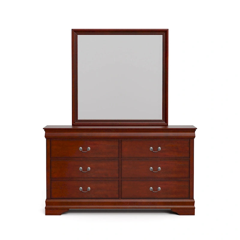 Furniture of America Devi Traditional Solid Wood 2-piece Dresser and Mirror Set-10