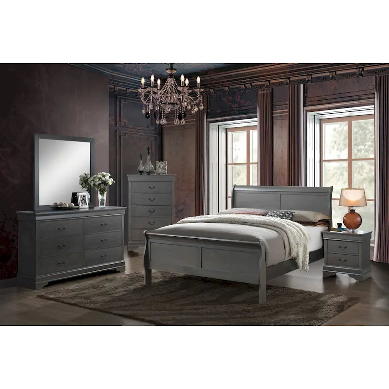Furniture of America Devi Traditional Solid Wood 2-piece Dresser and Mirror Set-13