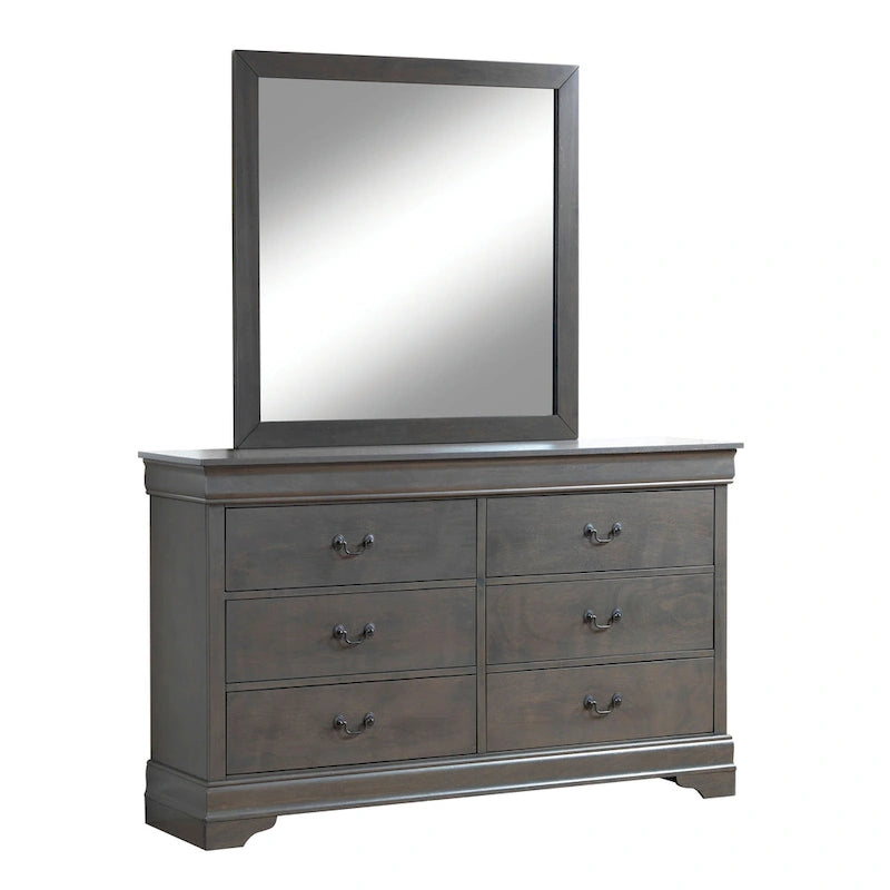 Furniture of America Devi Traditional Solid Wood 2-piece Dresser and Mirror Set-14