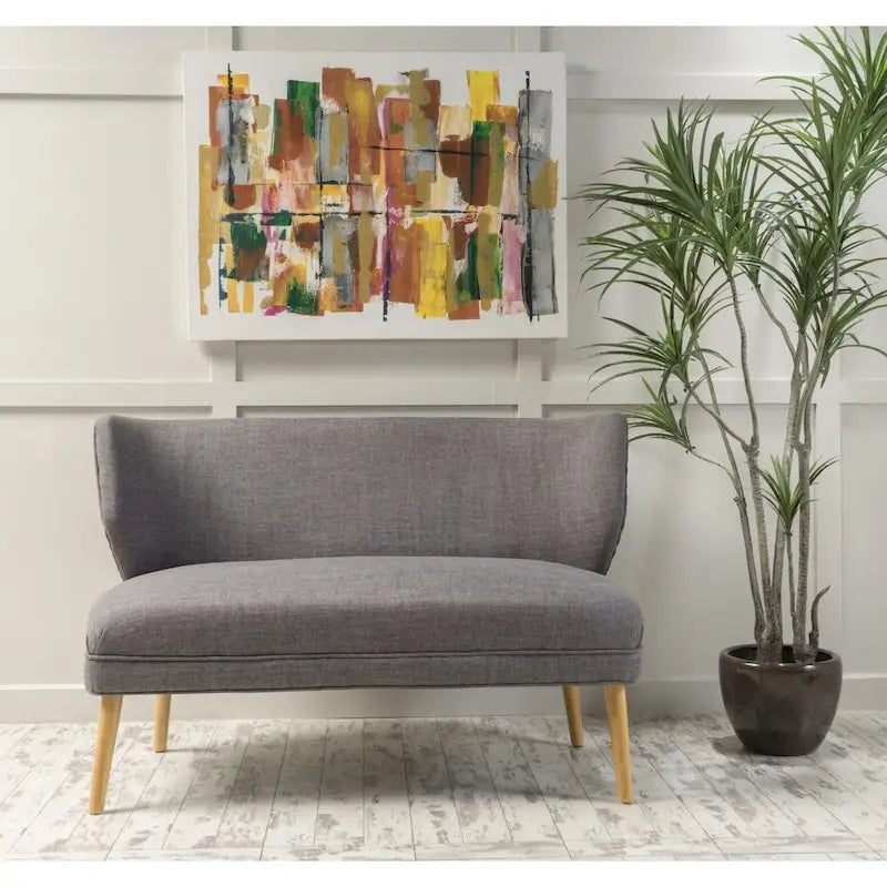 Desdemona Mid-Century Fabric Loveseat by Christopher Knight Home-25