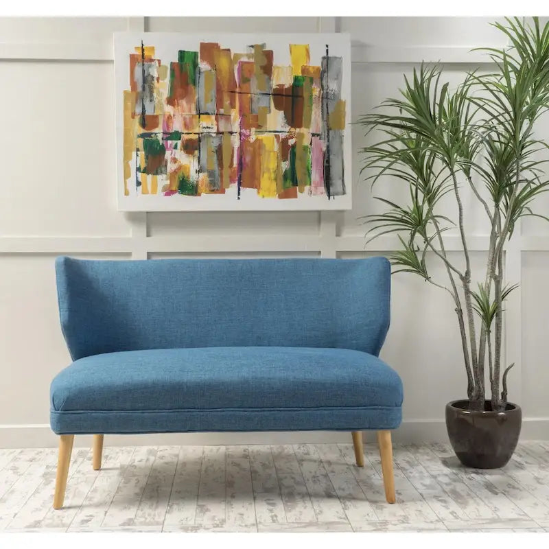 Desdemona Mid-Century Fabric Loveseat by Christopher Knight Home-27